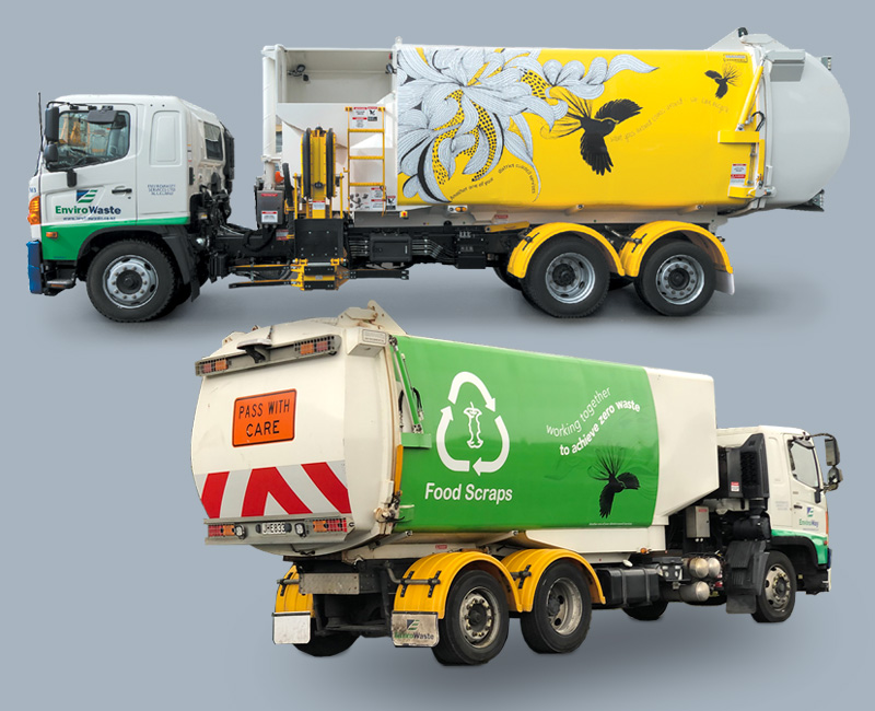 Taranaki councils waste management trucks