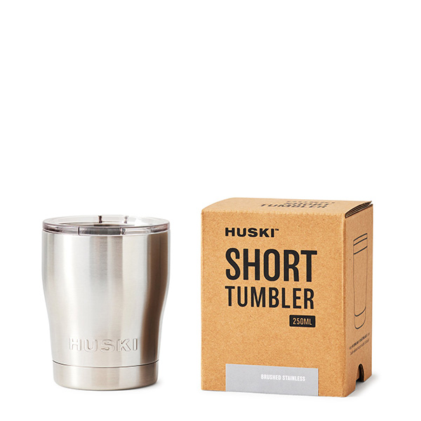 Huski Short Tumbler | 250ml Colour – Brushed Stainless